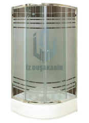 İZDUŞAKABİN OVAL PARLAK PROFİL DESENLİ CAM 5MM H:190