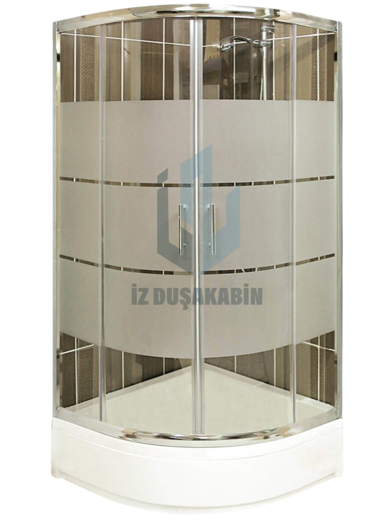 İZDUŞAKABİN OVAL PARLAK PROFİL DESENLİ CAM 5MM H:190