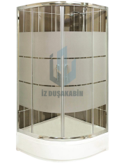 İZDUŞAKABİN OVAL PARLAK PROFİL DESENLİ CAM 5MM H:190