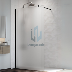 İZDUŞAKABİN 6MM SEPERATÖR SİYAH PROFİL BUZLU CAM H: 200CM